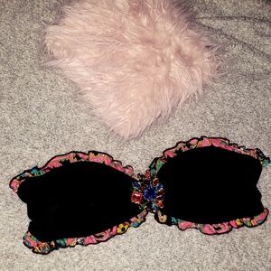 EUC VS strapless bandeau bikini top. size LG